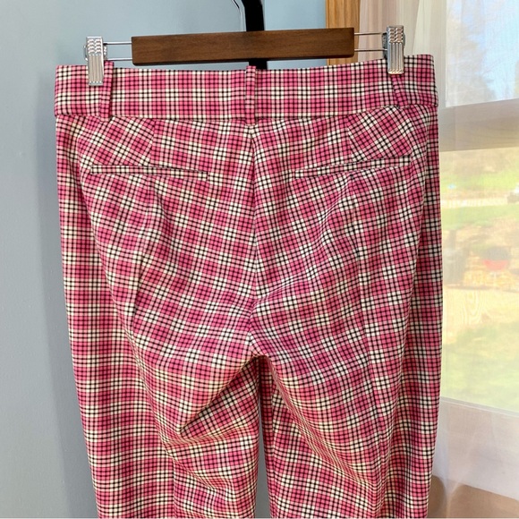 J Crew Cameron Slim Cropped Pants in Pink Plaid - Picture 7 of 7